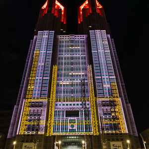 2026-02-11 - Alsof de steigers voor het gebouw werden opgebouwd<br/>Tokyo Metropolitan Government Pl - Tokio - Japan<br/>Canon EOS R5m2 - 20 mm - f/4.0, 1/80 sec, ISO 6400